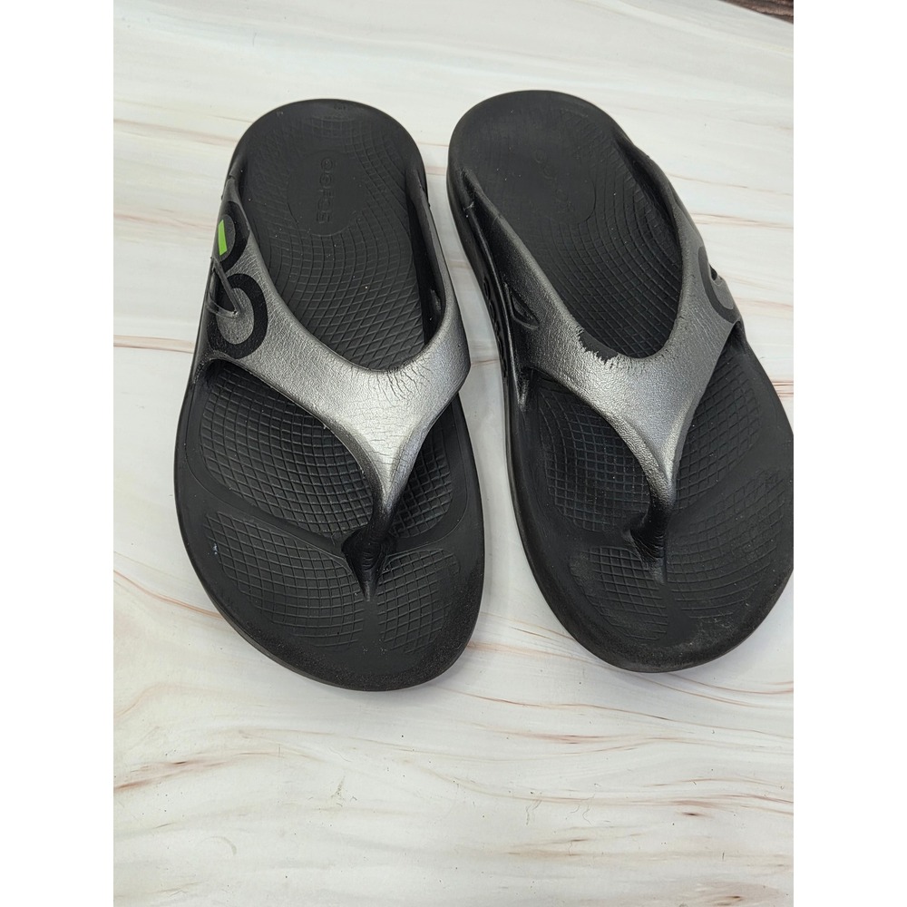 OOFOS OOriginal Sport Recovery Sandals Black Graphite Mens 5 Womens 7 EU 38